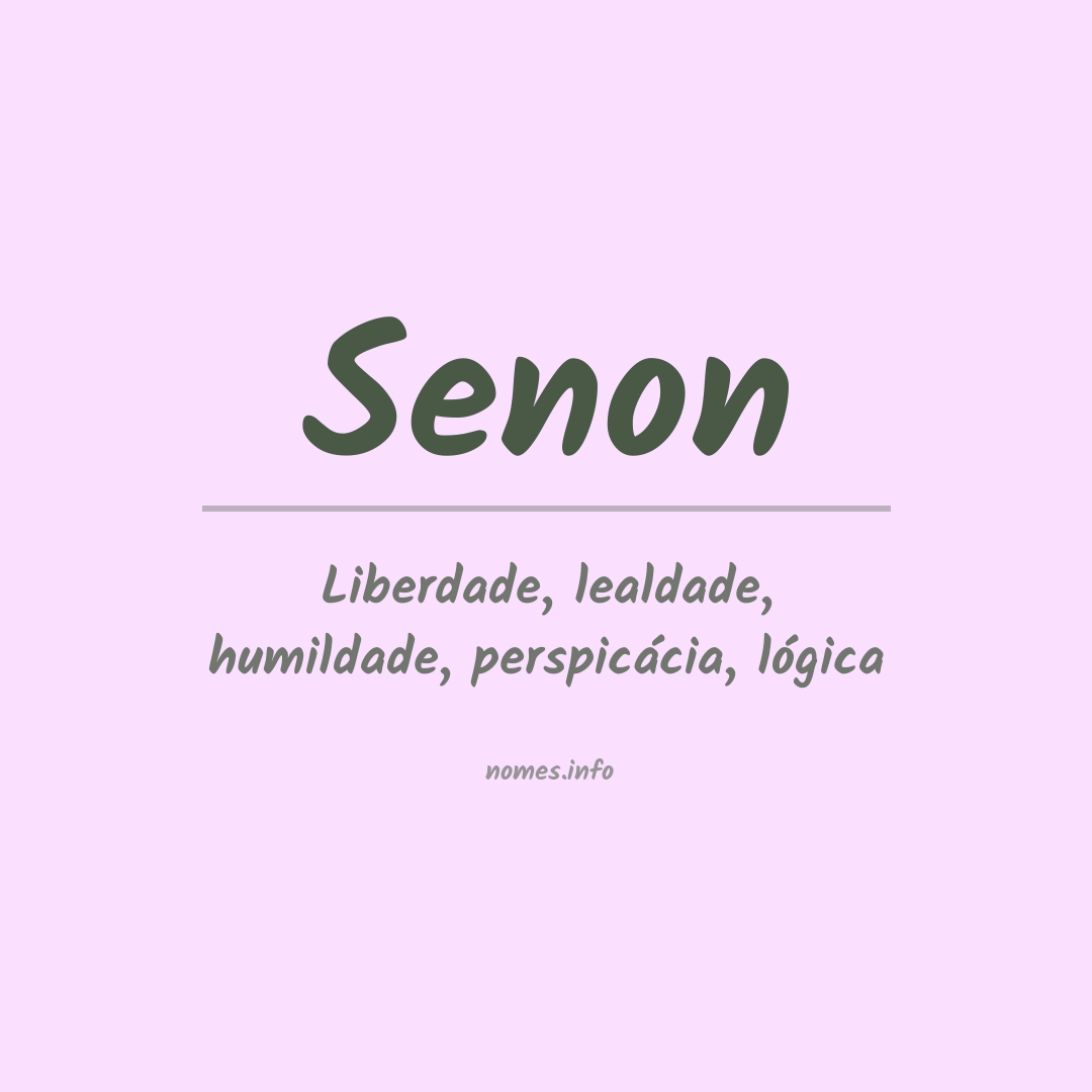 Significado do nome Senon