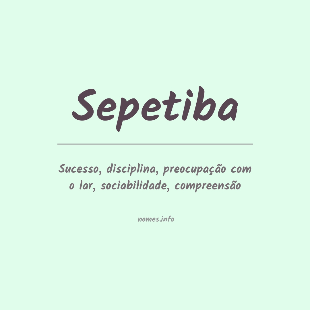 Significado do nome Sepetiba