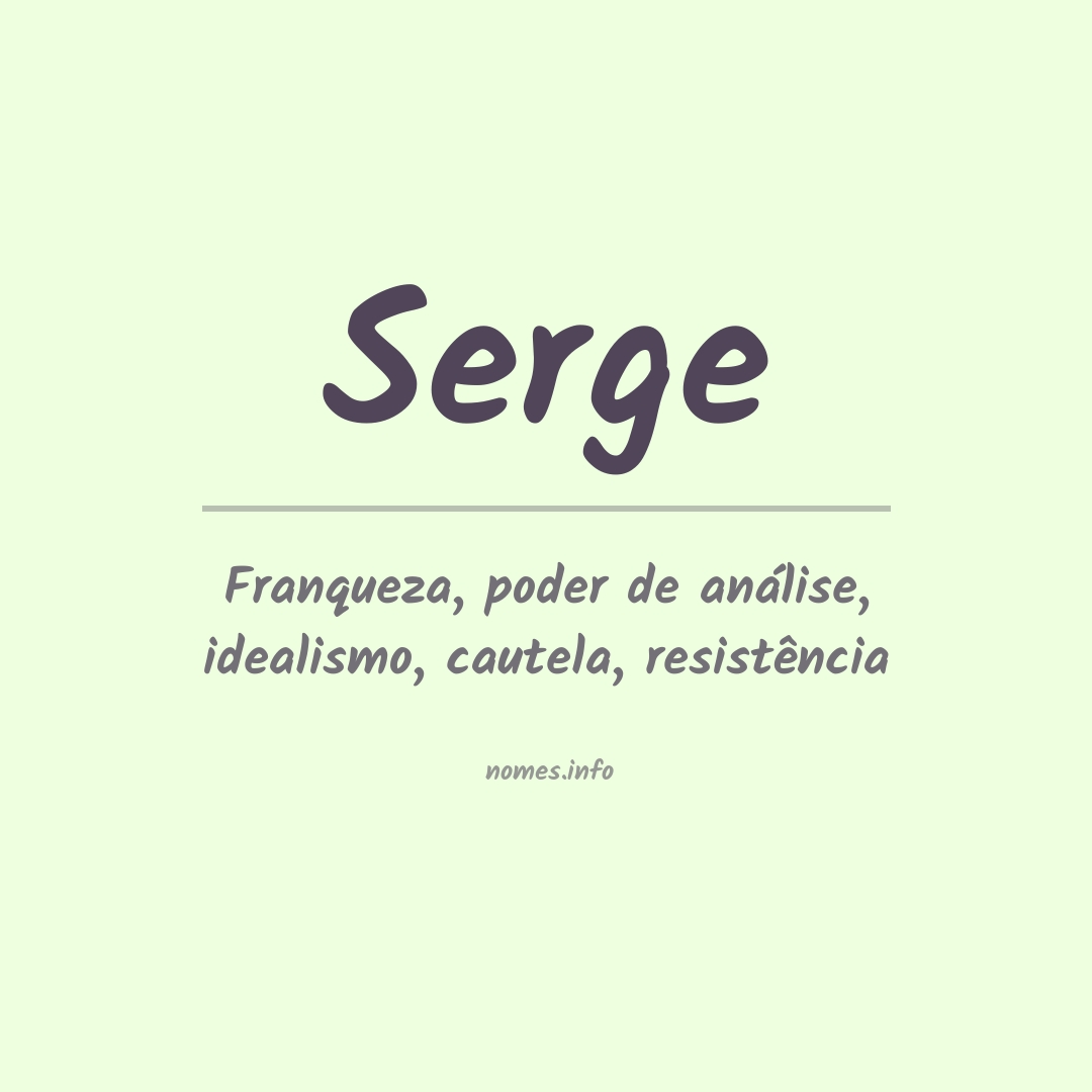 Significado do nome Serge