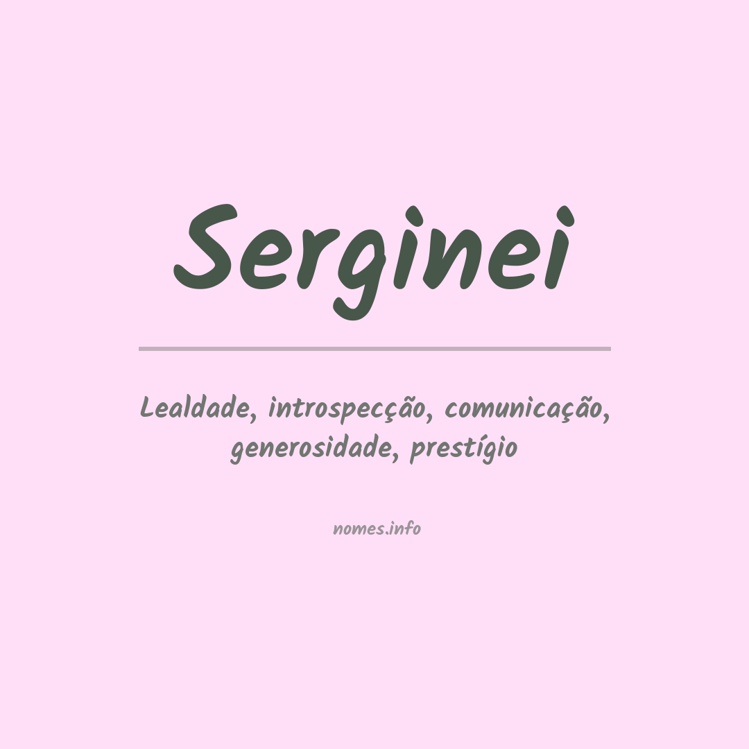 Significado do nome Serginei