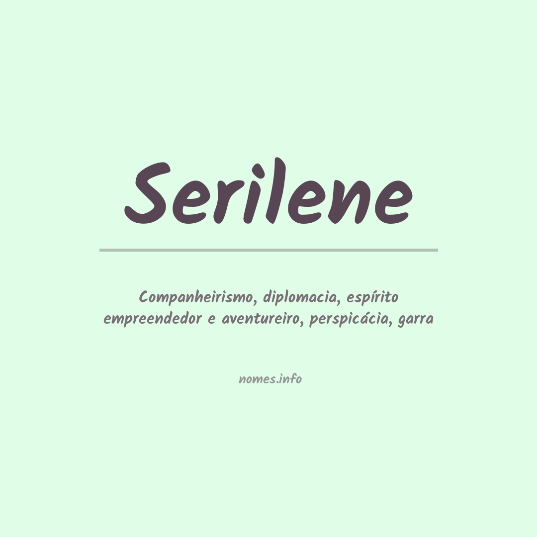 Significado do nome Serilene