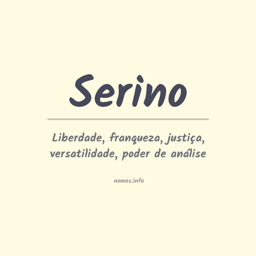 Significado do nome Serino