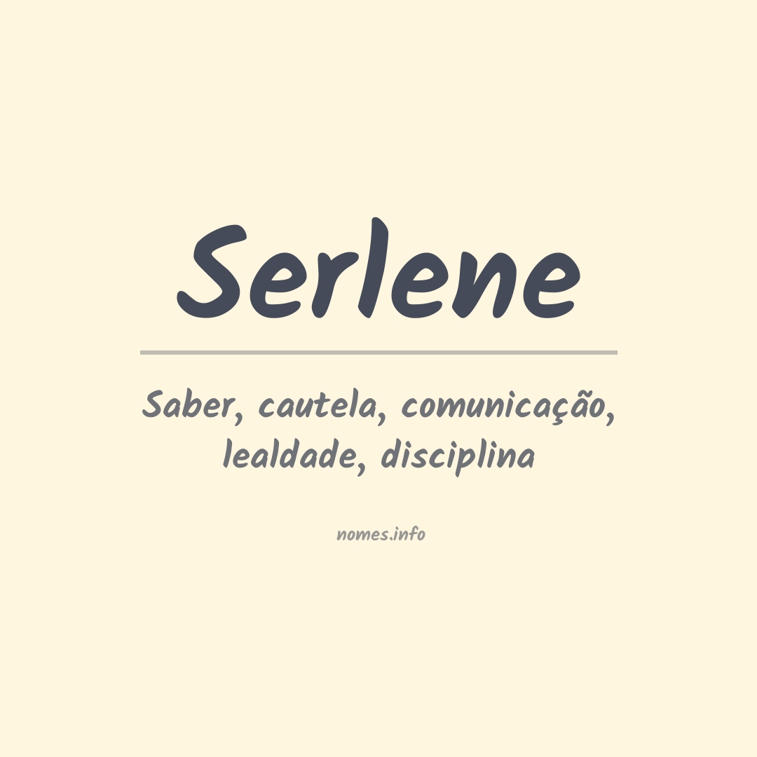 Significado do nome Serlene