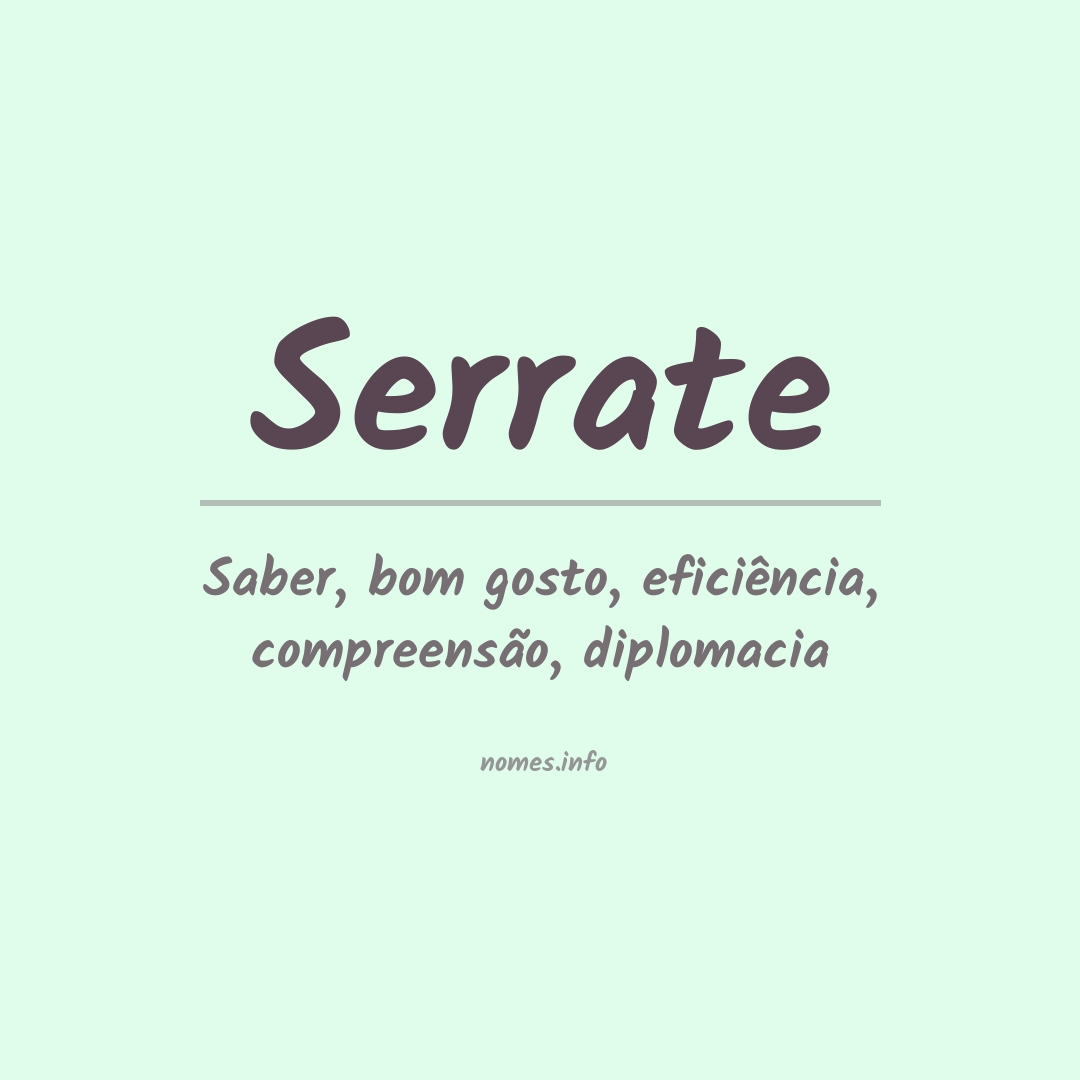 Significado do nome Serrate