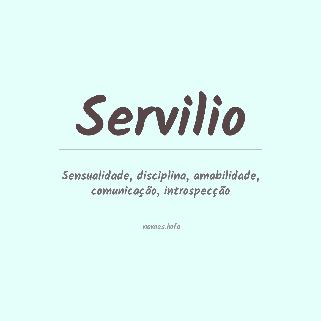 Significado do nome Servilio