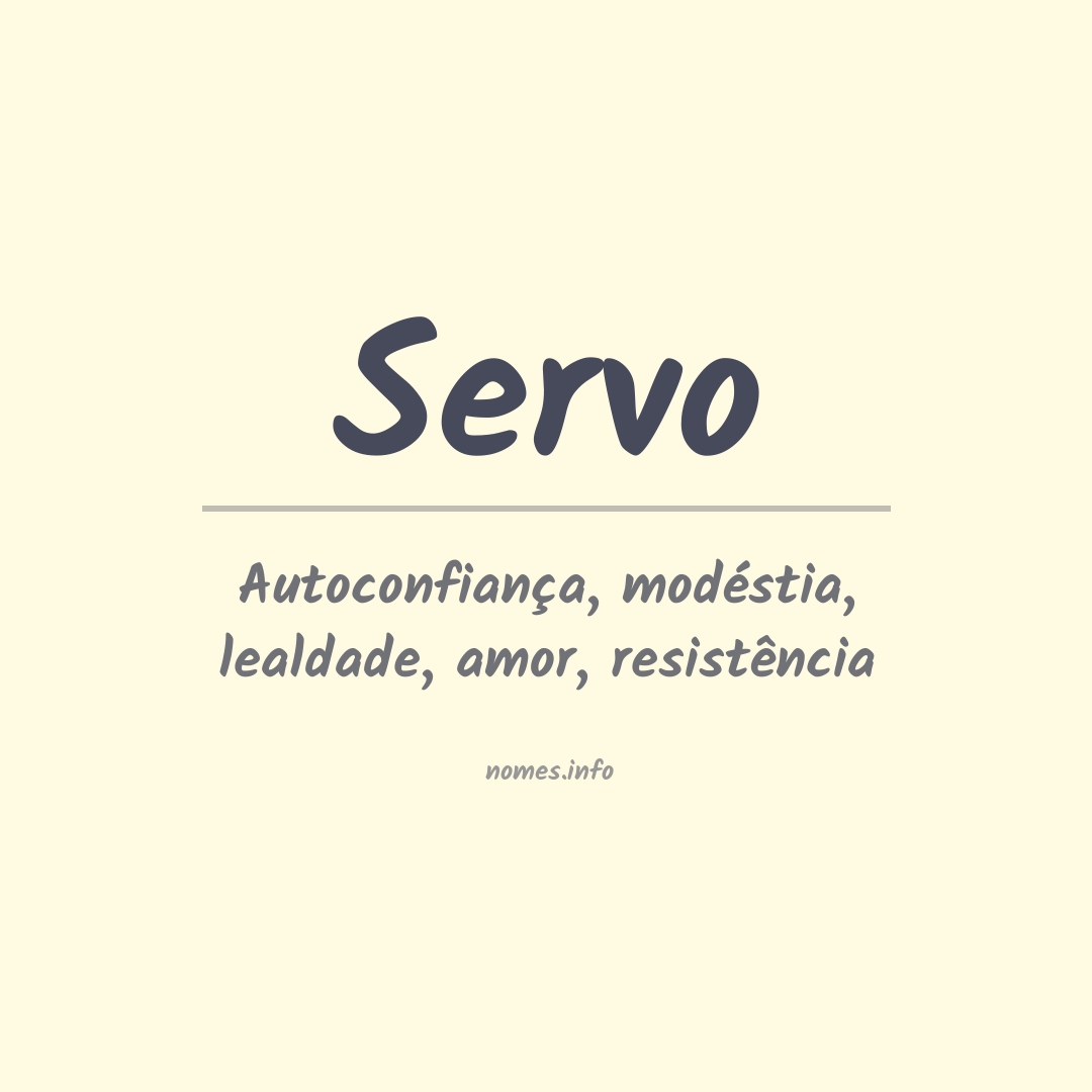 Significado do nome Servo