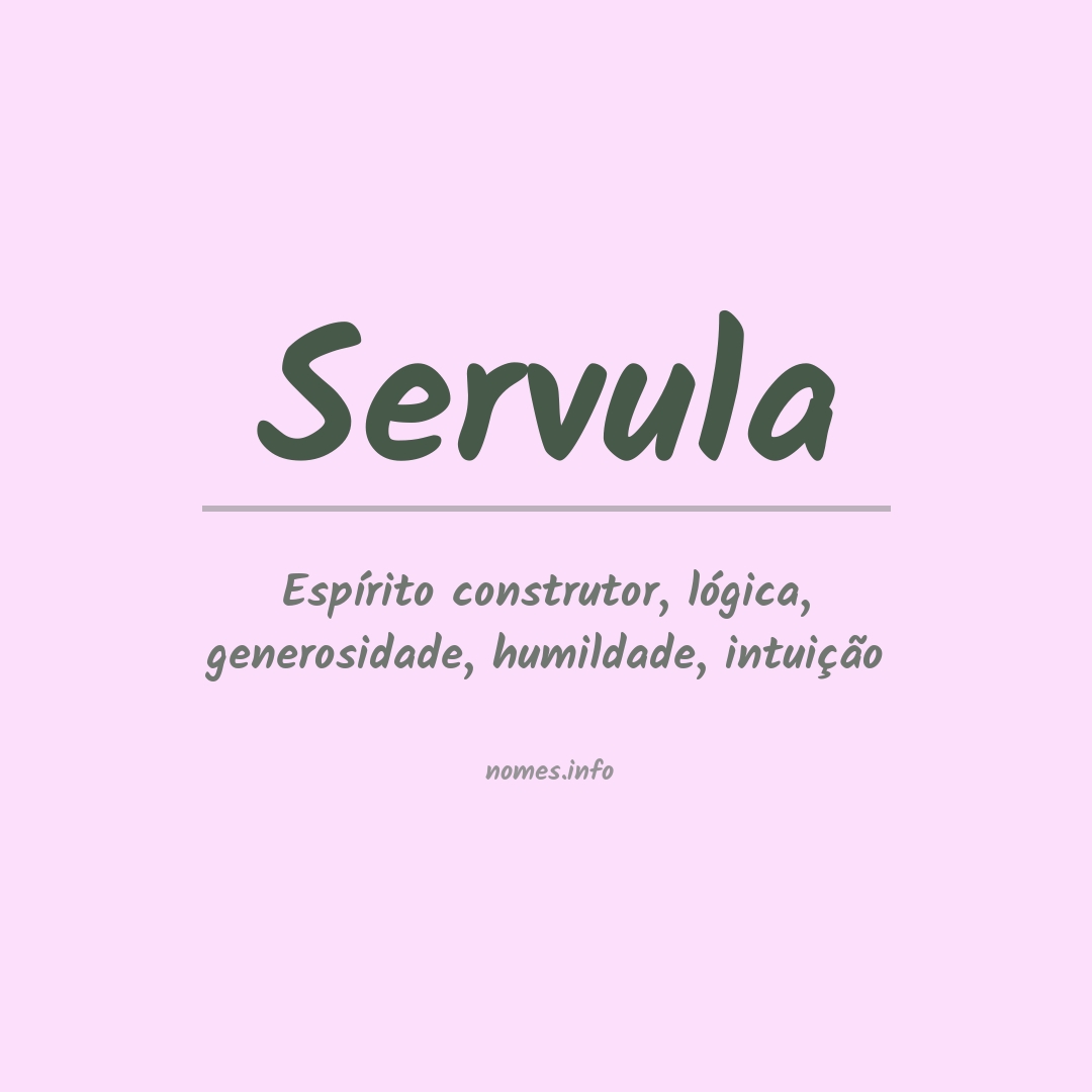 Significado do nome Servula