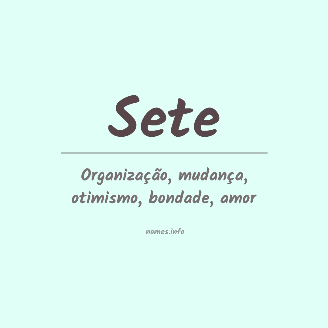 Significado do nome Sete