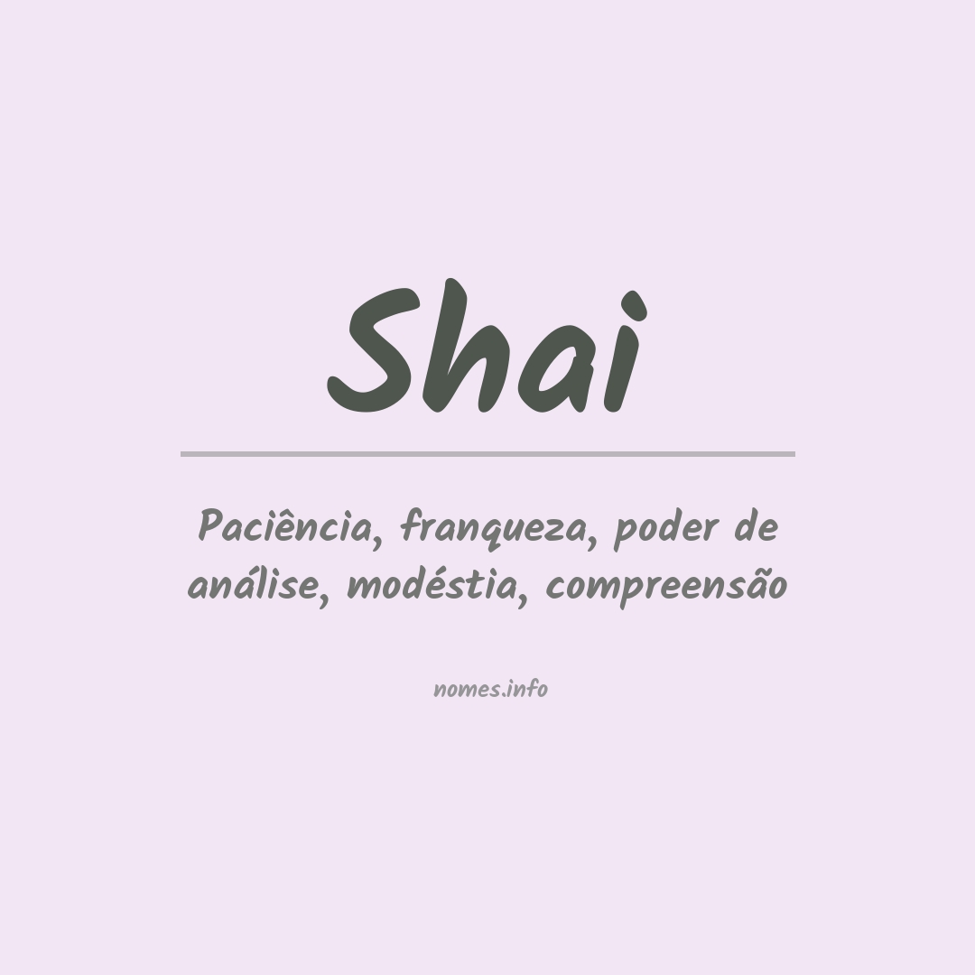 Significado do nome Shai