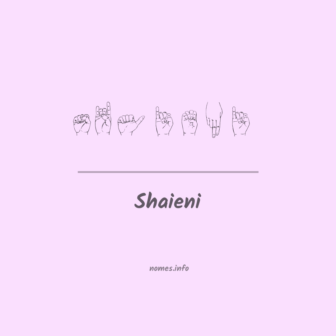 Shaieni em Libras