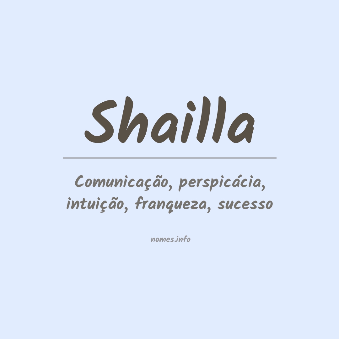 Significado do nome Shailla