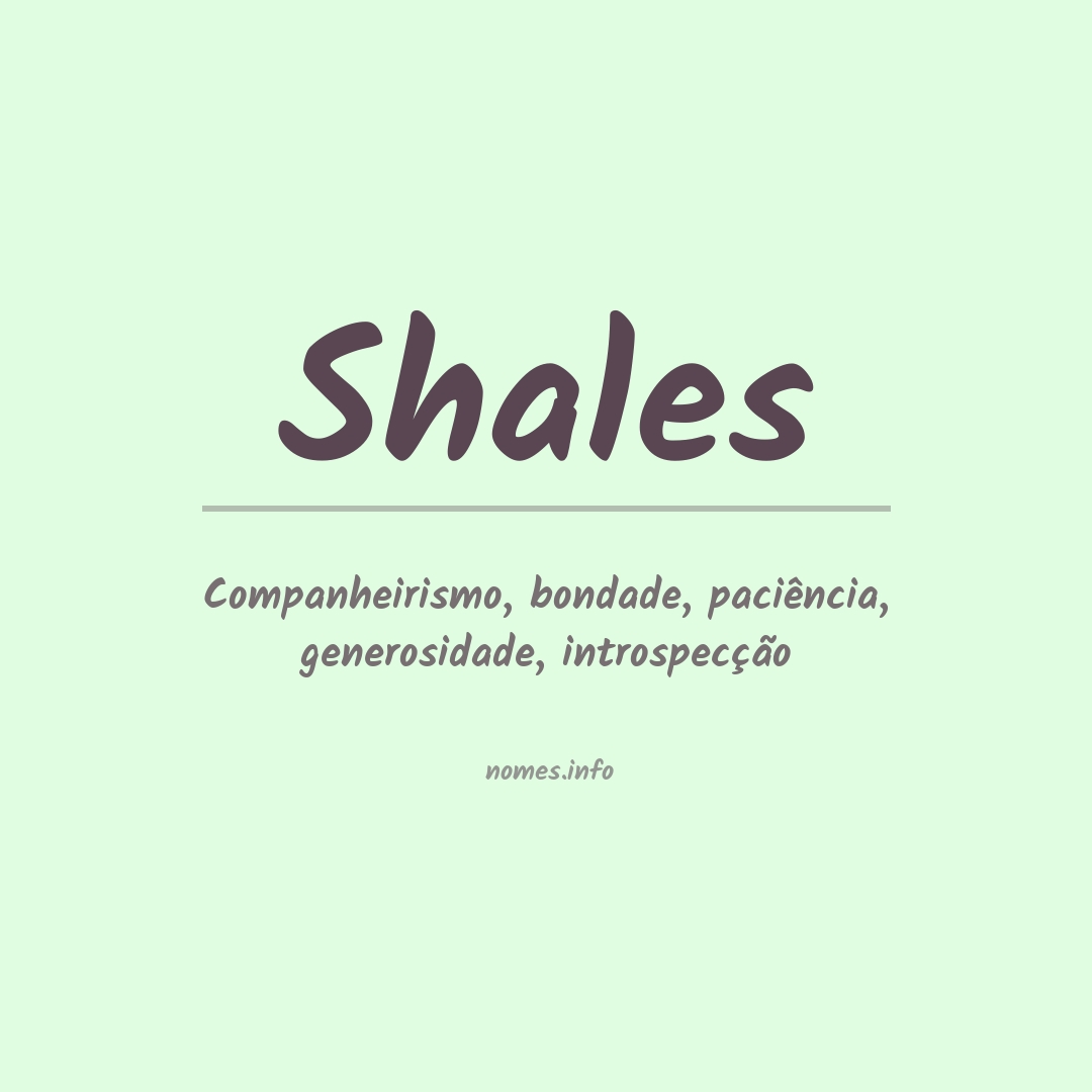 Significado do nome Shales