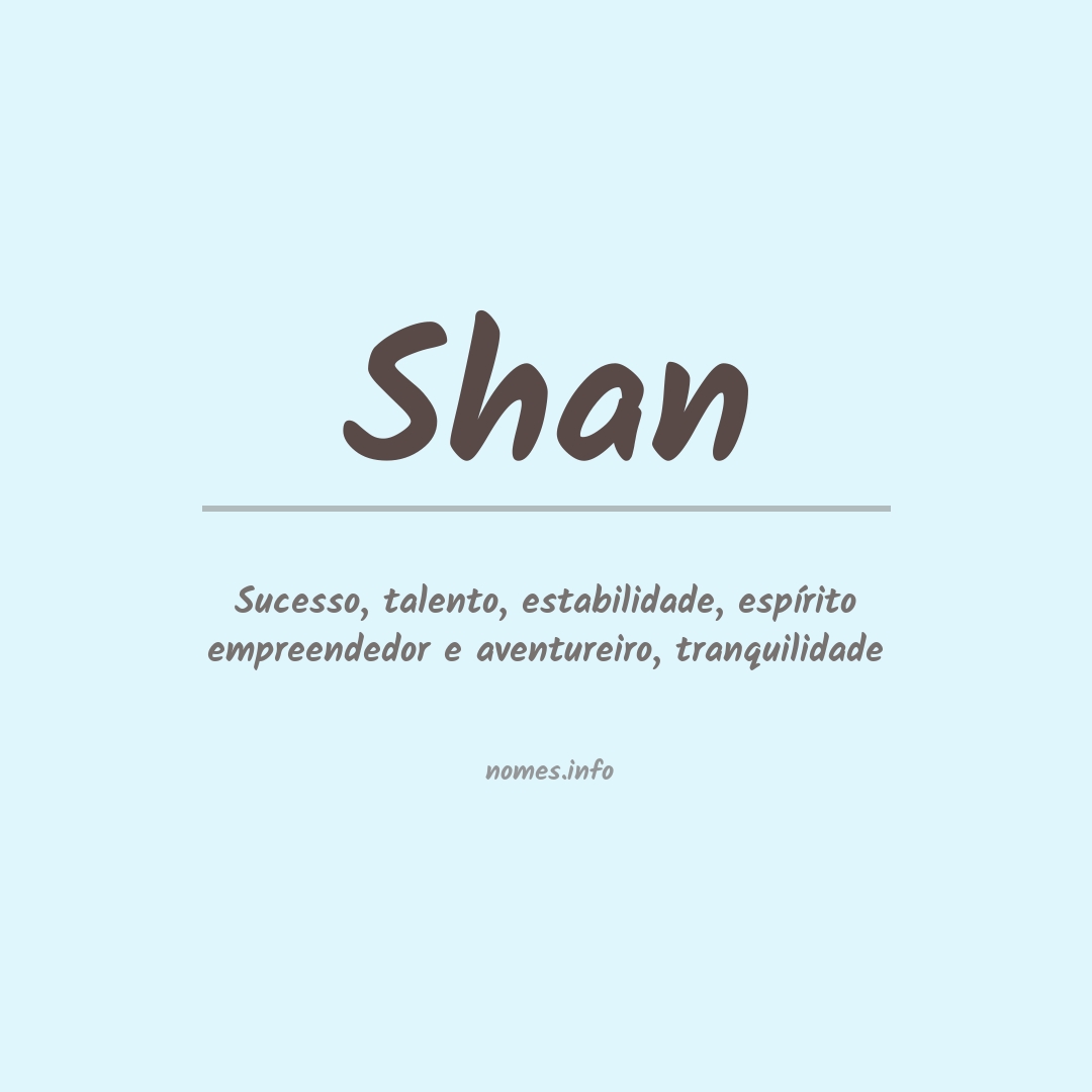 Significado do nome Shan
