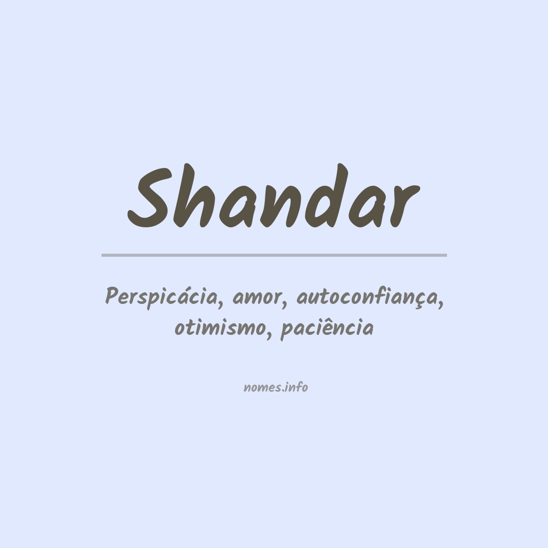 Significado do nome Shandar