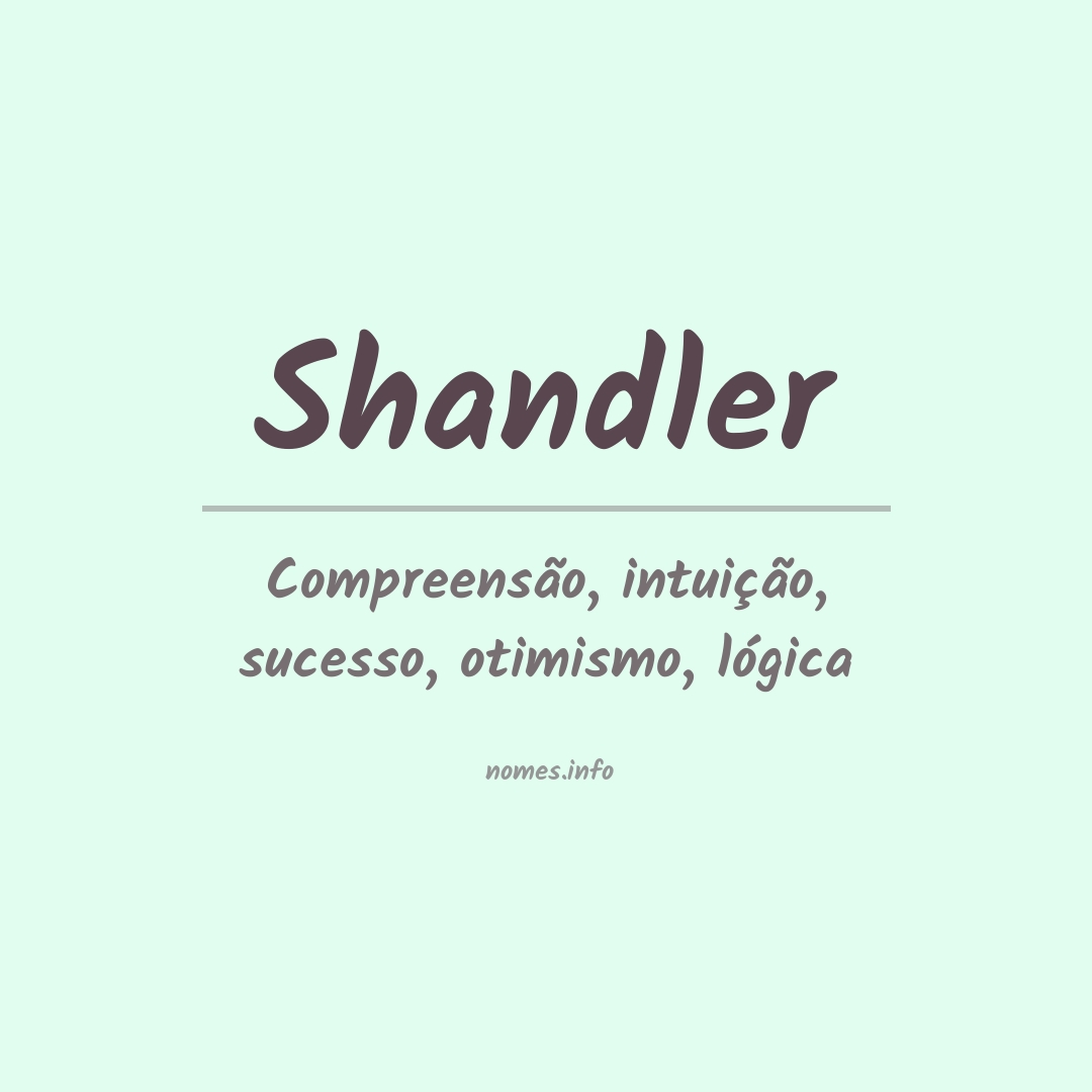 Significado do nome Shandler