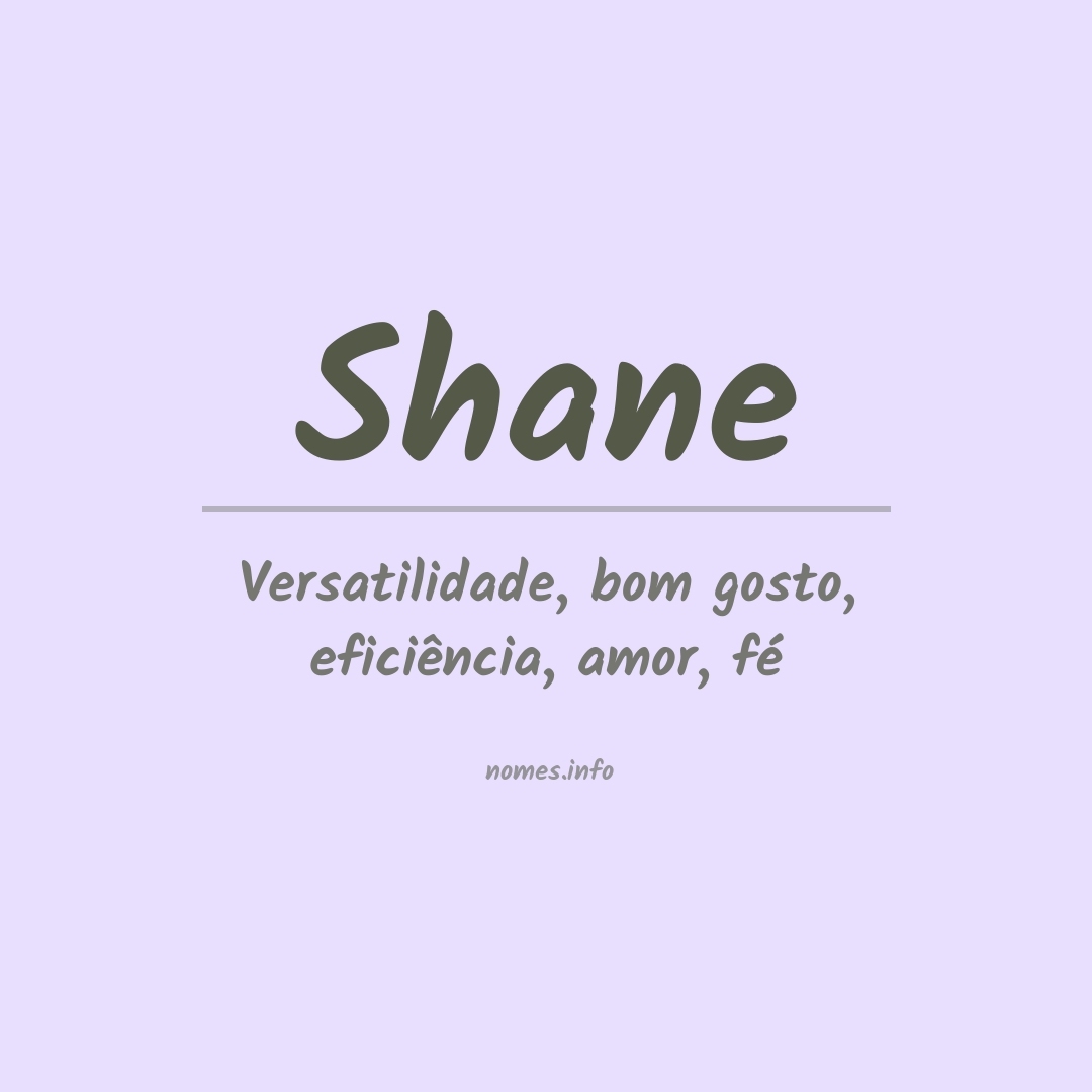 Significado do nome Shane