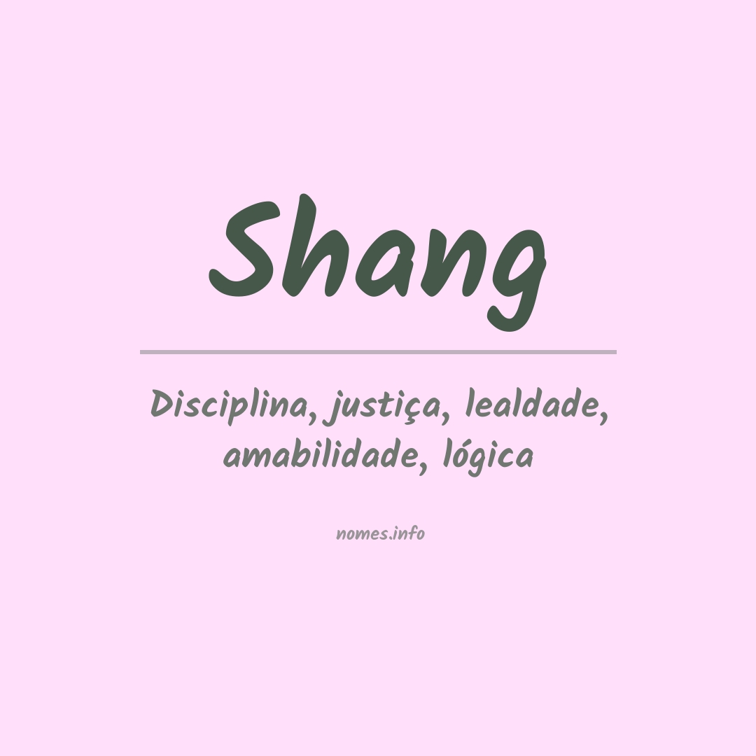 Significado do nome Shang