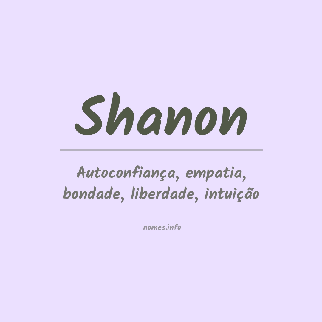 Significado do nome Shanon