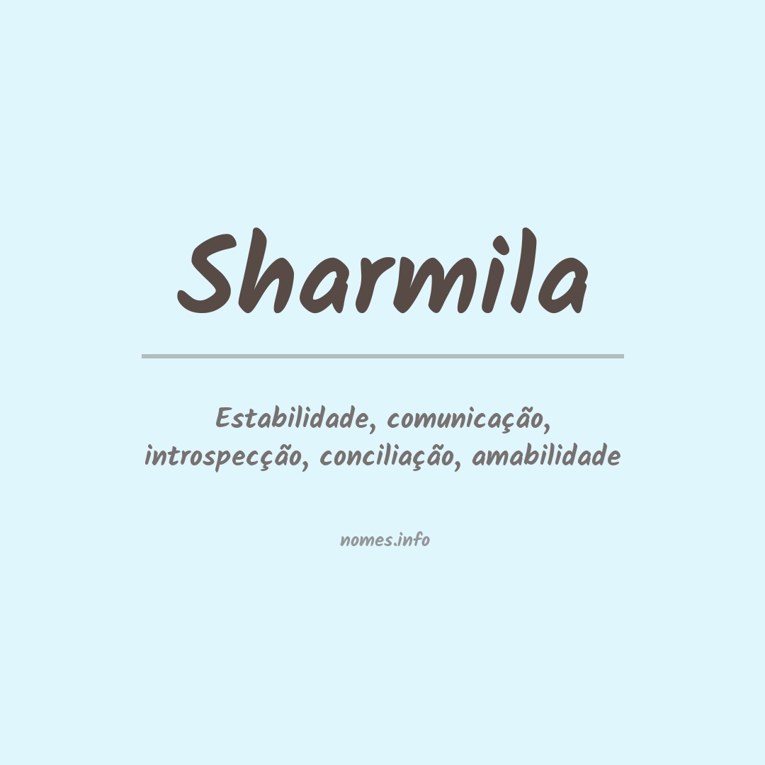 Significado do nome Sharmila