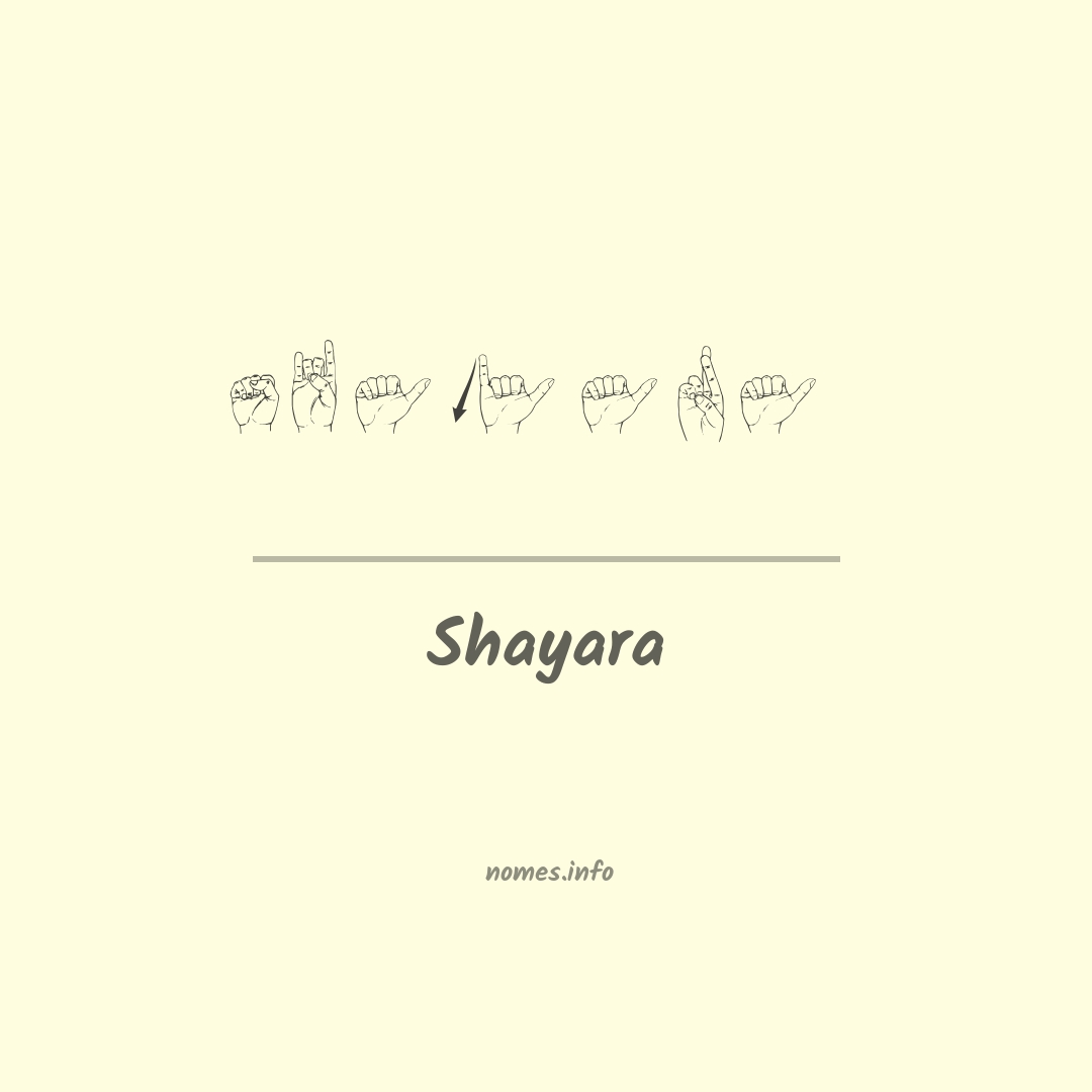 Shayara em Libras