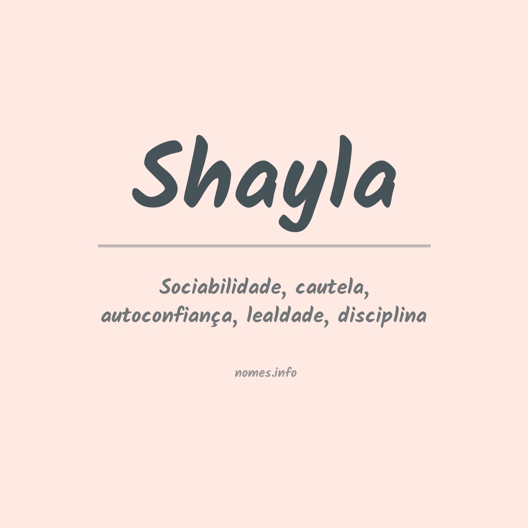 Significado do nome Shayla