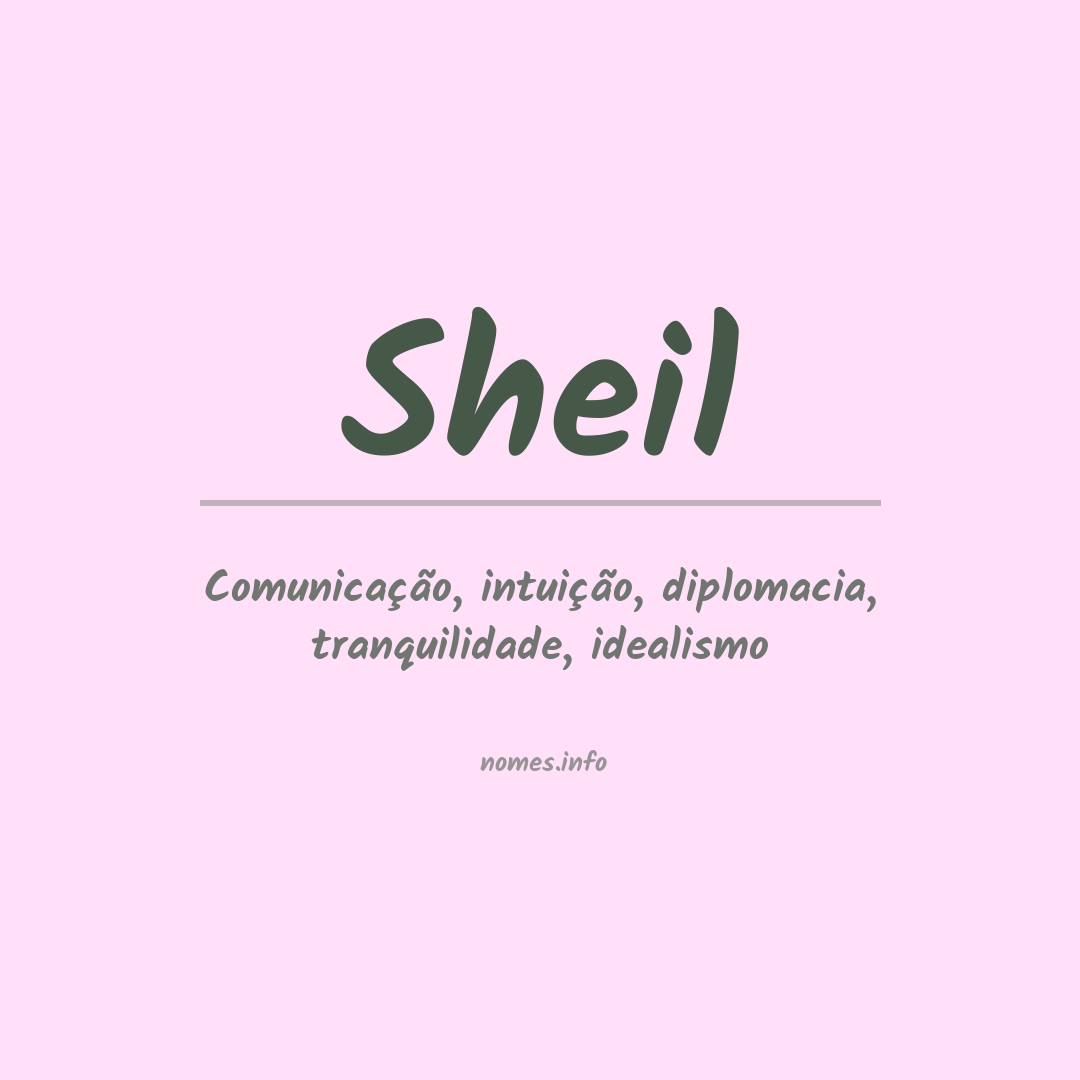 Significado do nome Sheil