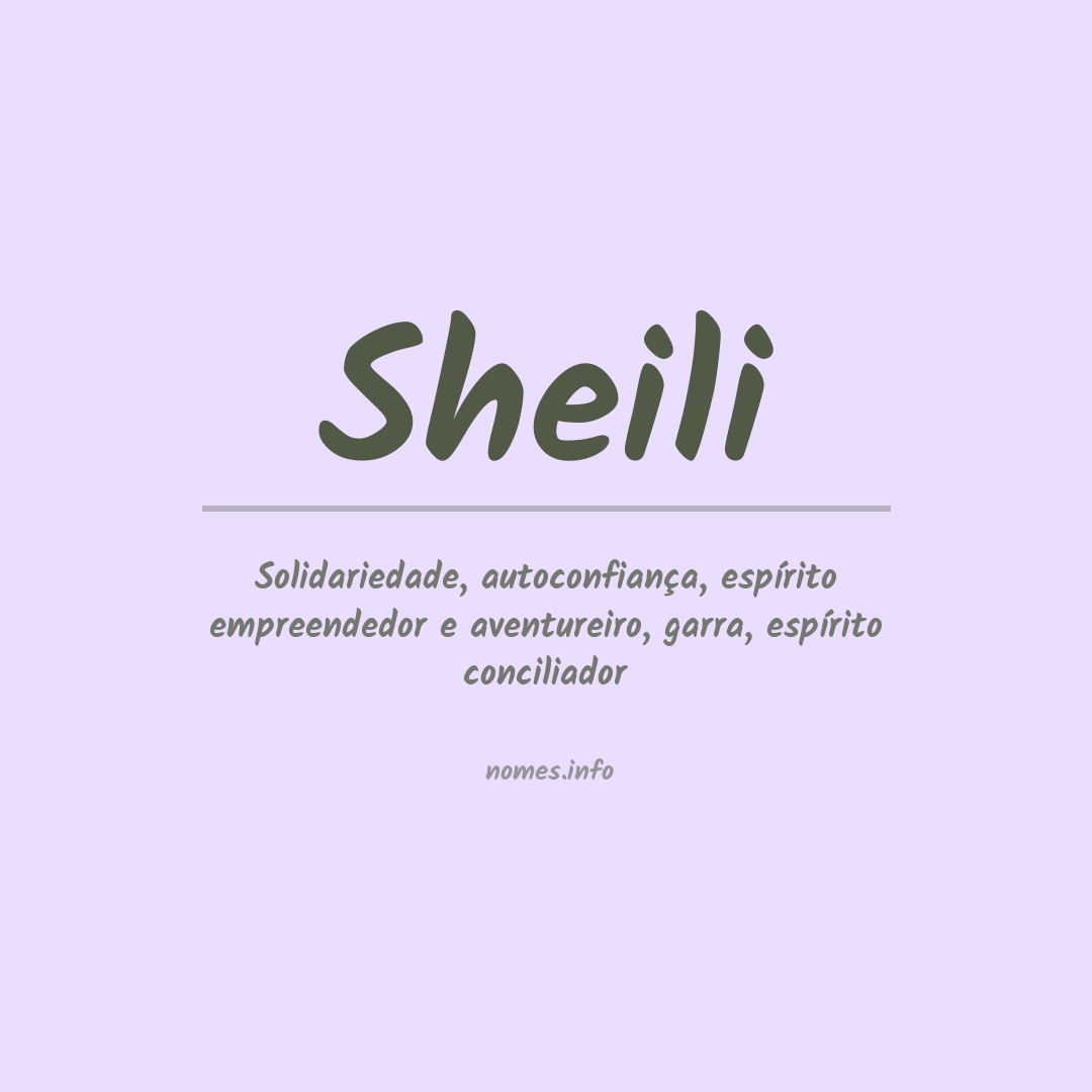 Significado do nome Sheili