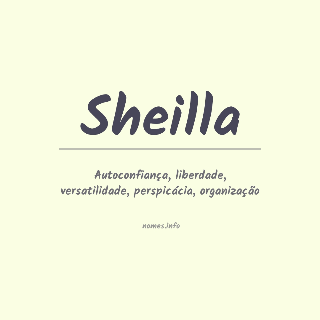 Significado do nome Sheilla