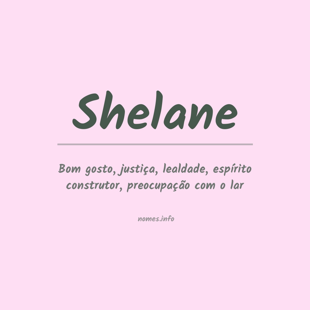 Significado do nome Shelane