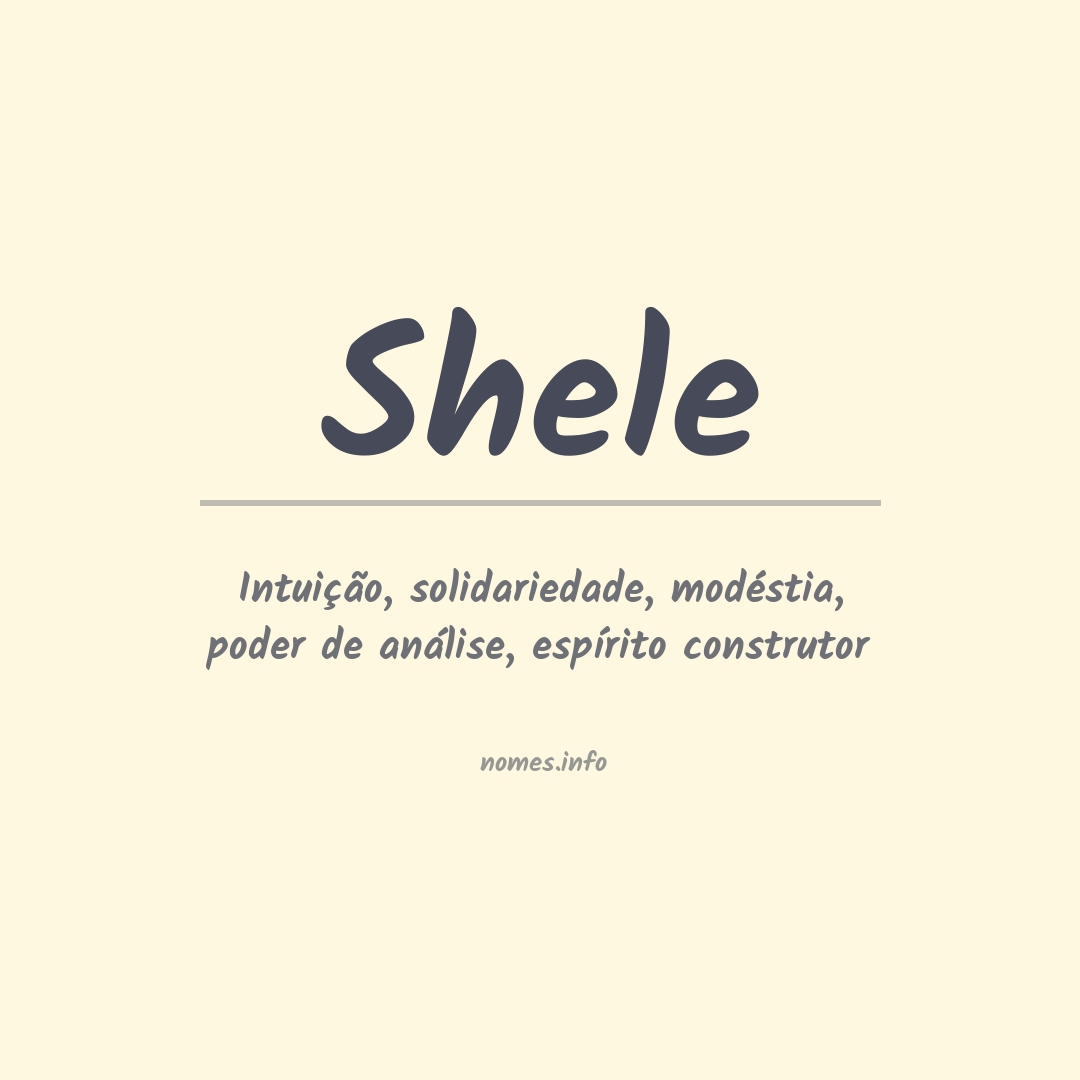 Significado do nome Shele