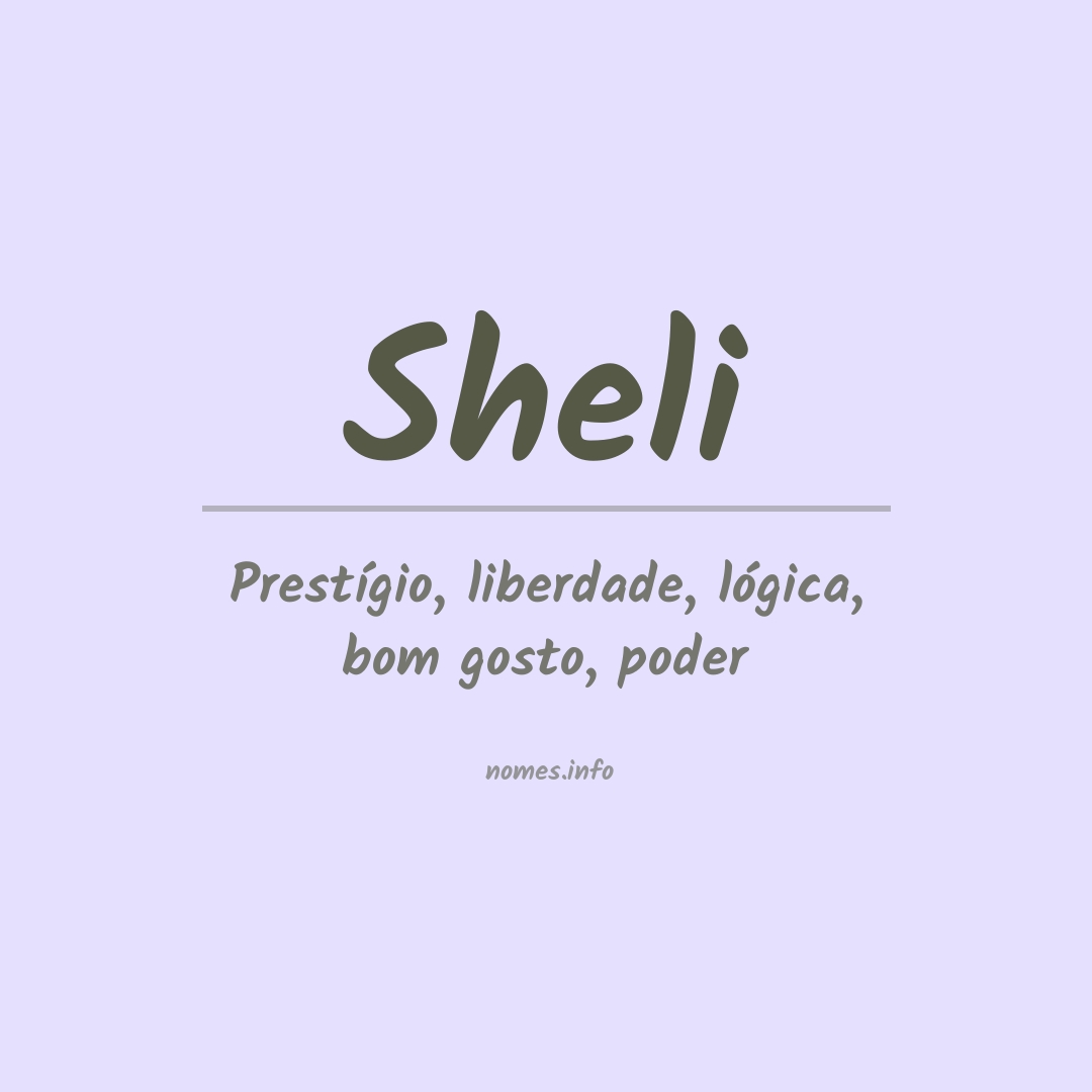 Significado do nome Sheli