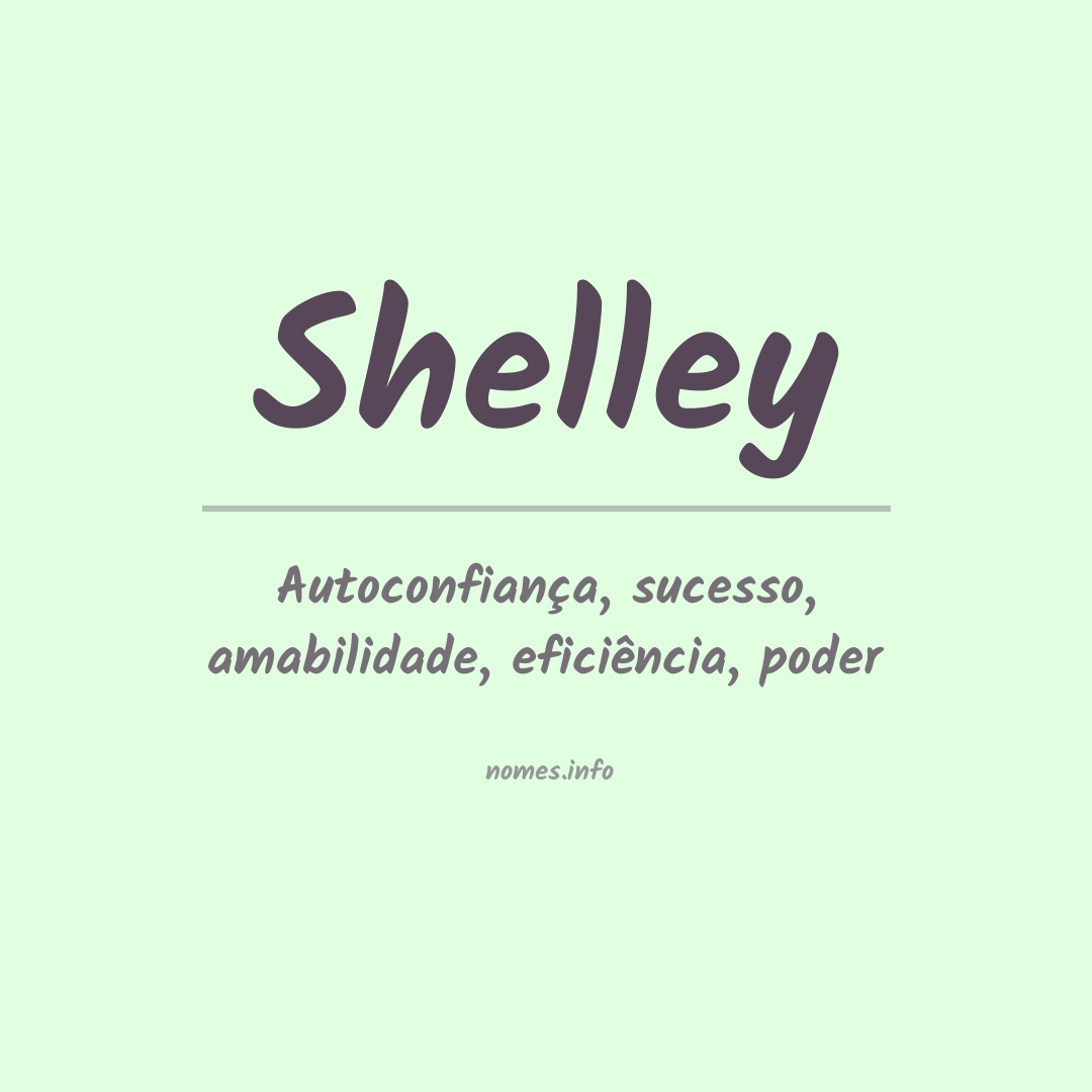Significado do nome Shelley