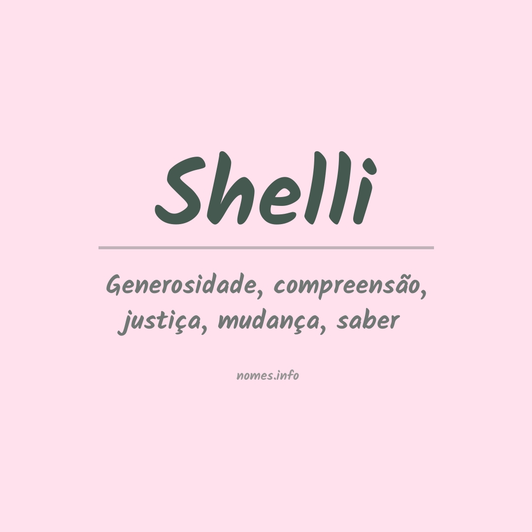 Significado do nome Shelli