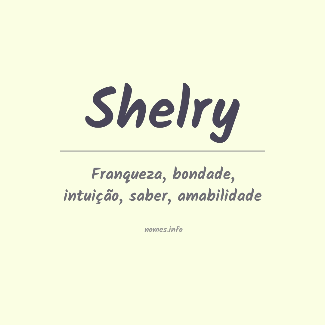 Significado do nome Shelry