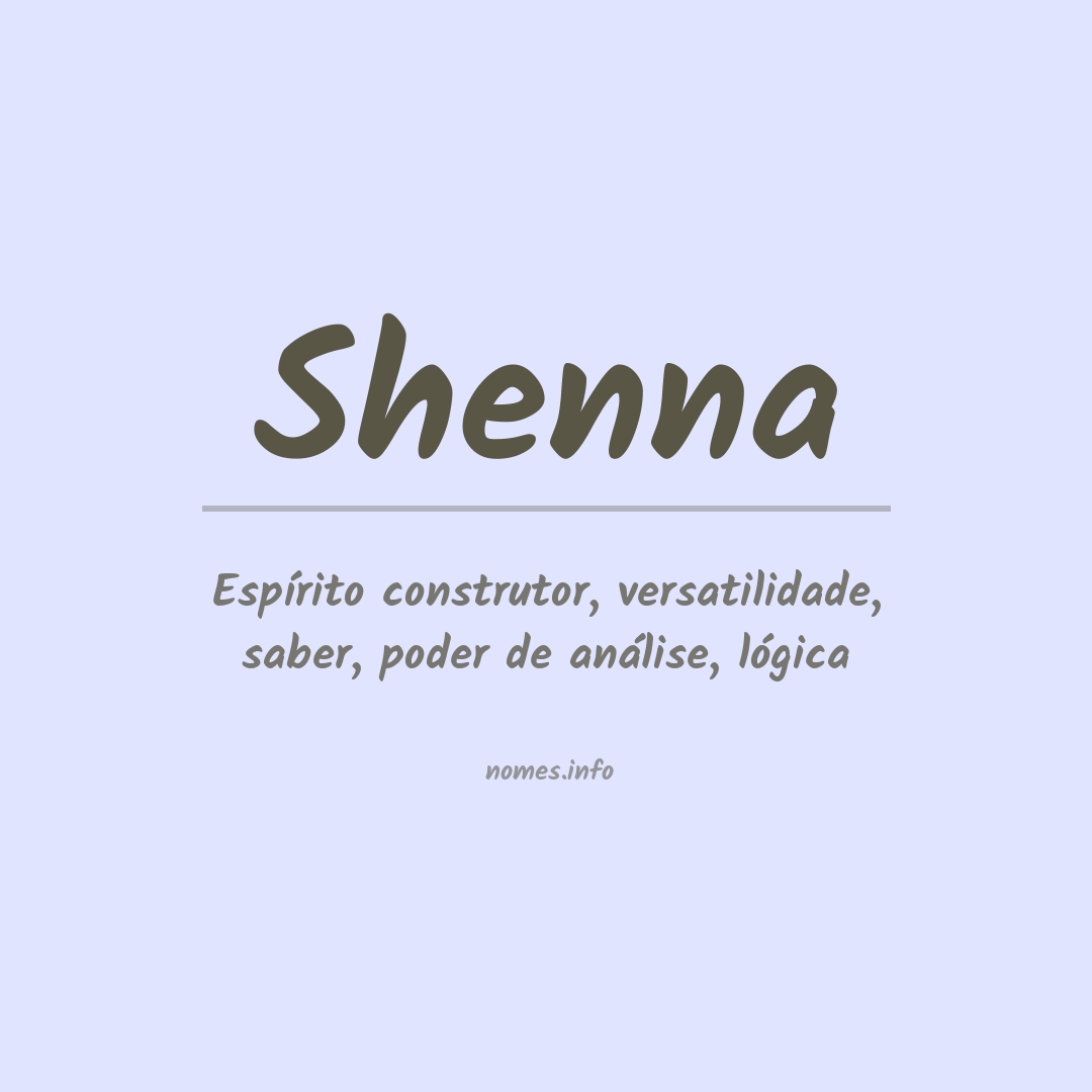 Significado do nome Shenna
