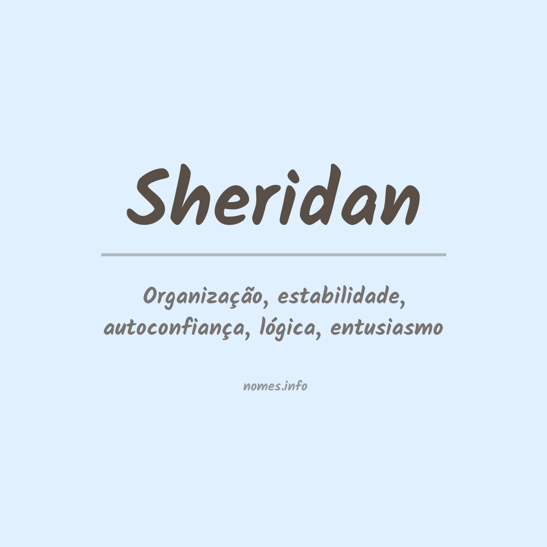 Significado do nome Sheridan