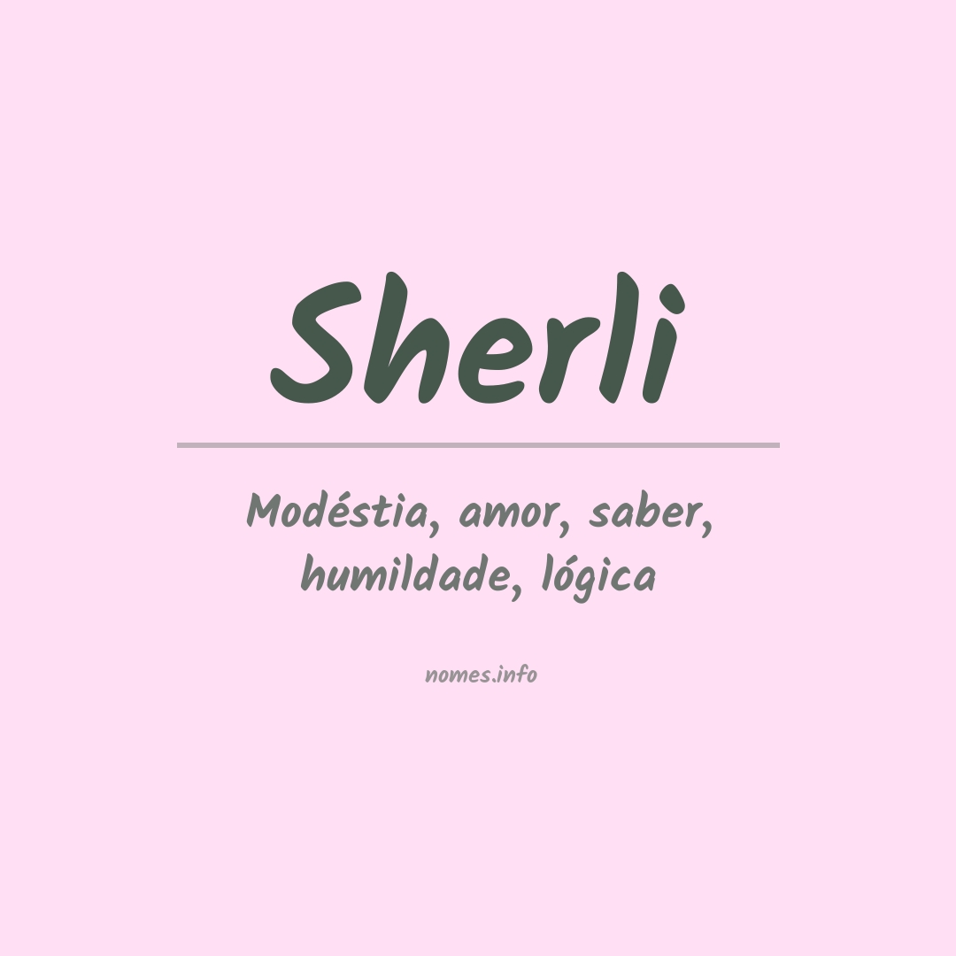 Significado do nome Sherli