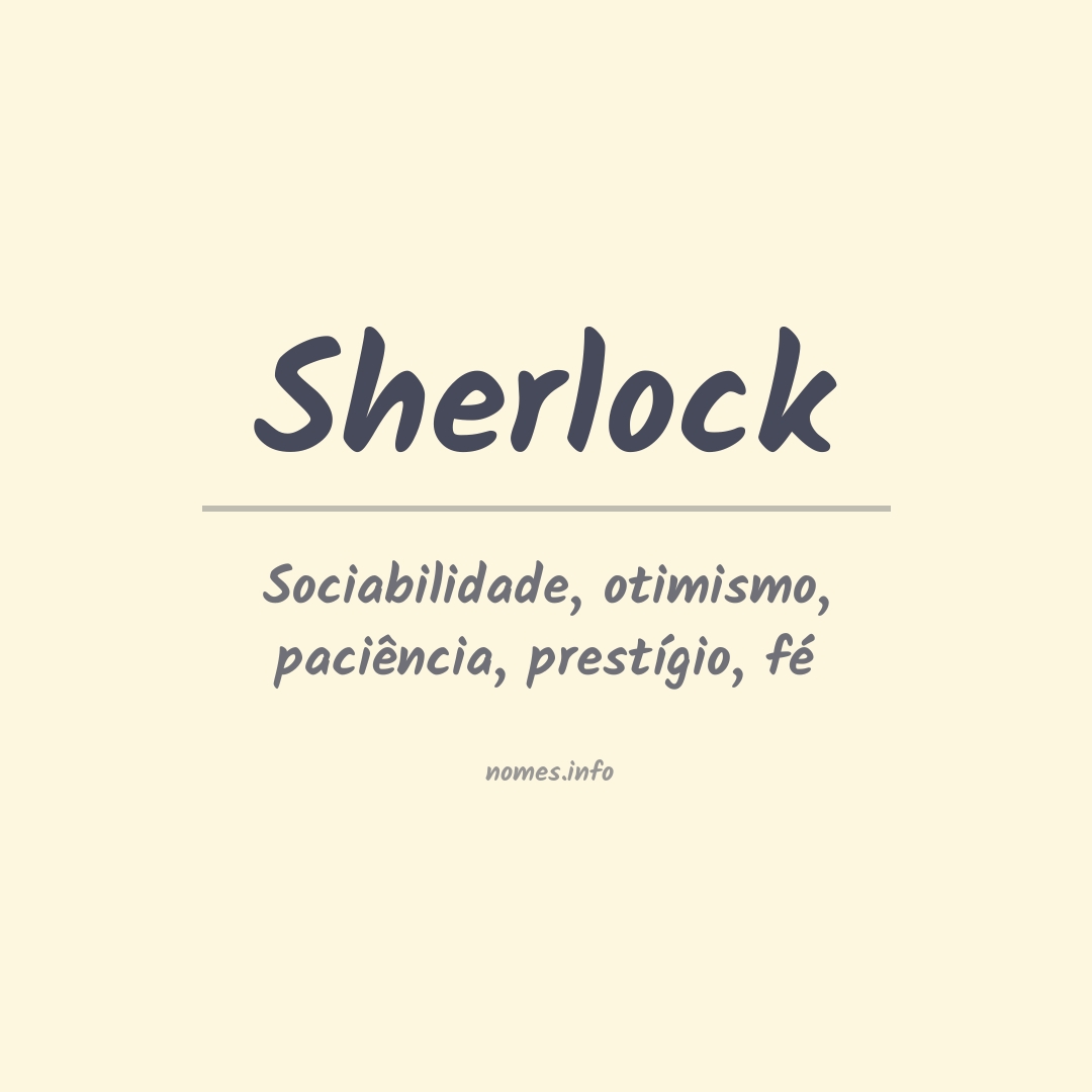 Significado do nome Sherlock