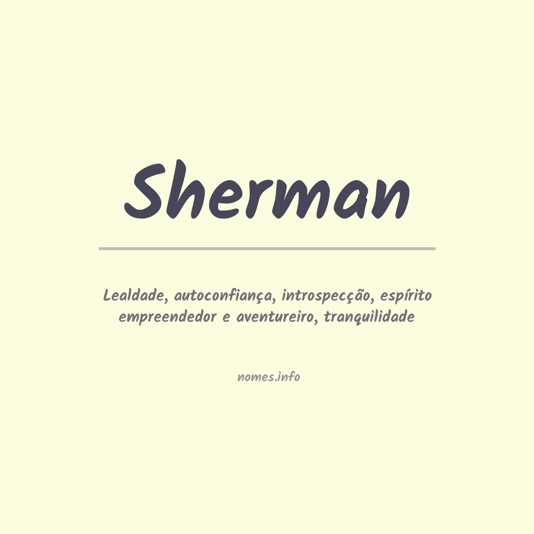 Significado do nome Sherman