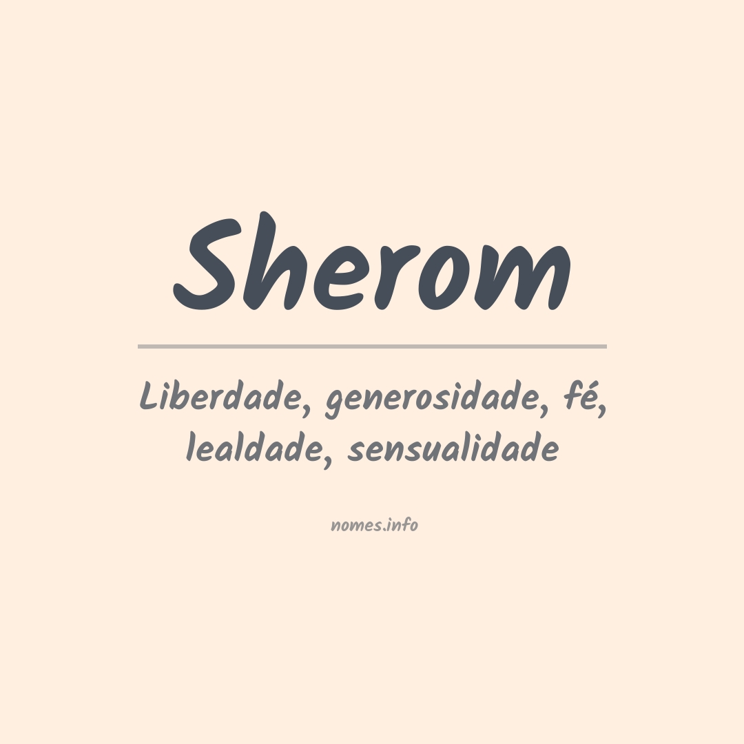 Significado do nome Sherom