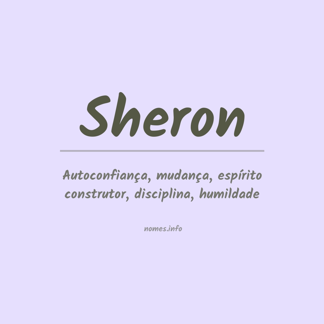 Significado do nome Sheron