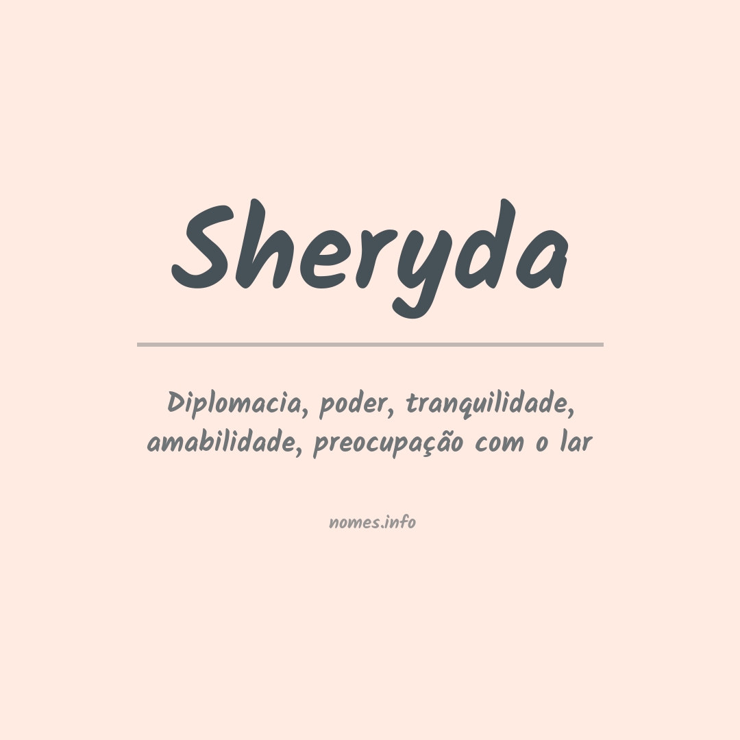 Significado do nome Sheryda