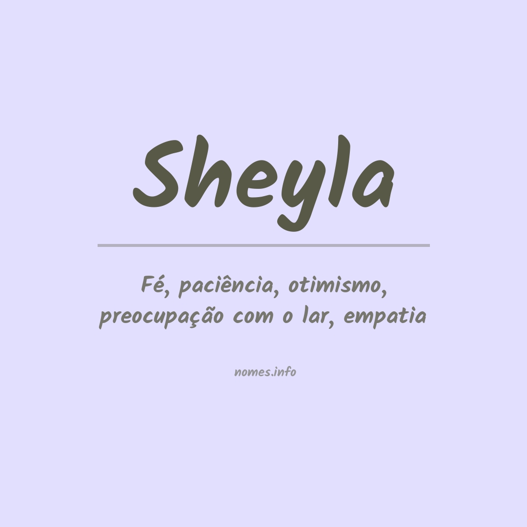 Significado do nome Sheyla