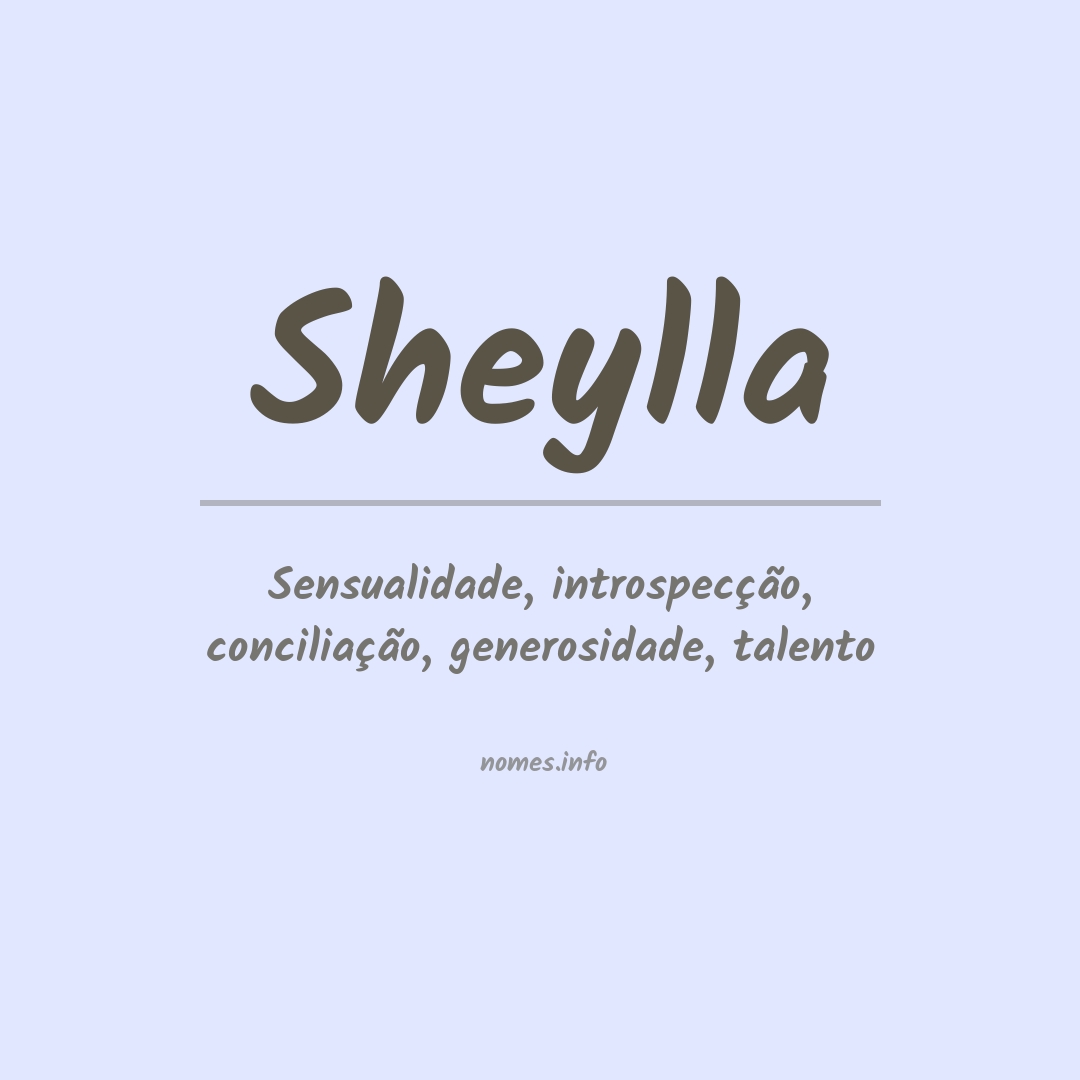Significado do nome Sheylla