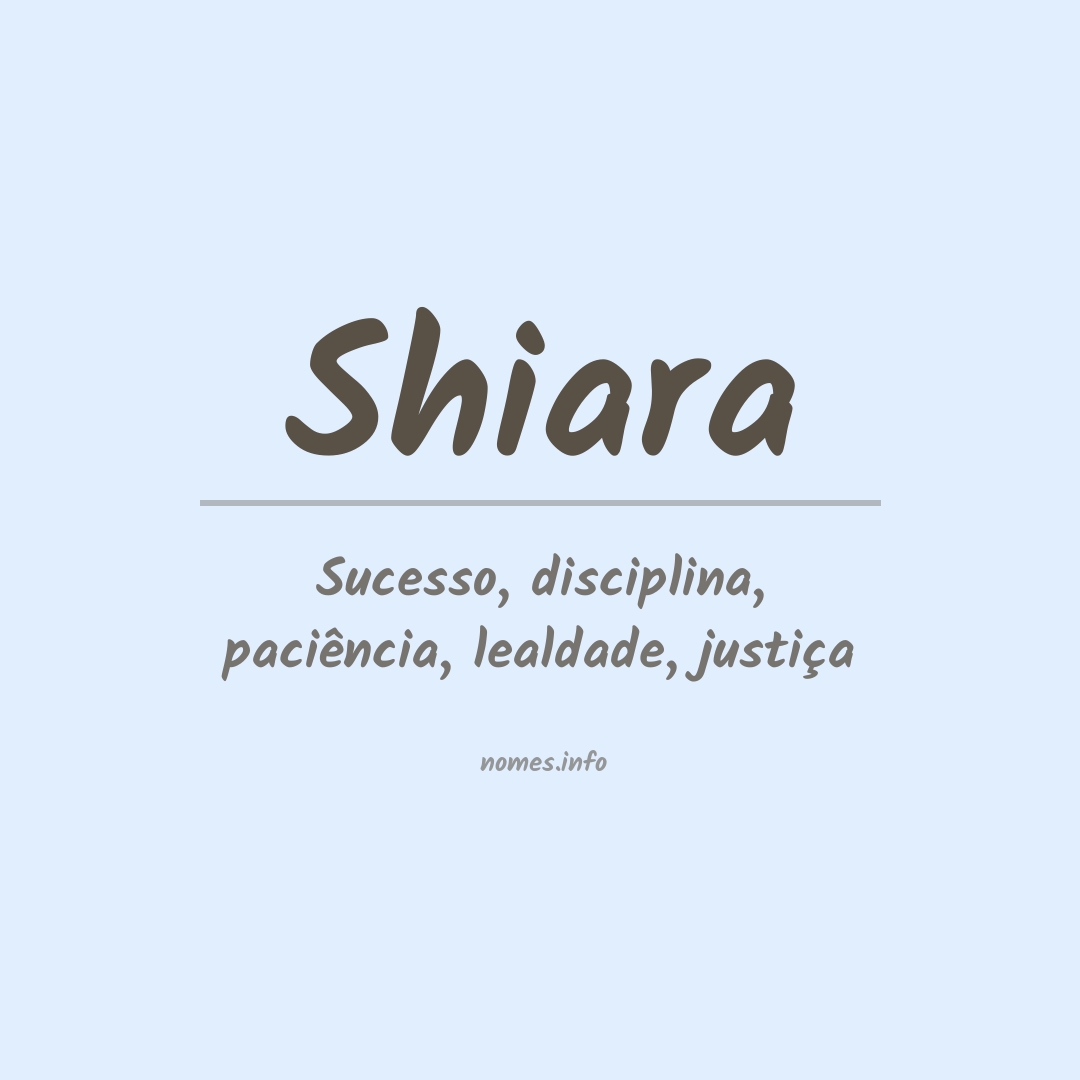 Significado do nome Shiara