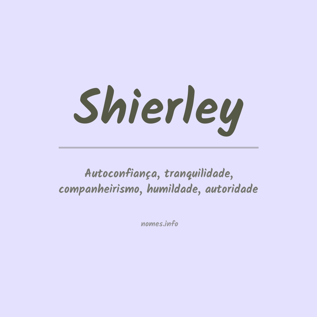 Significado do nome Shierley