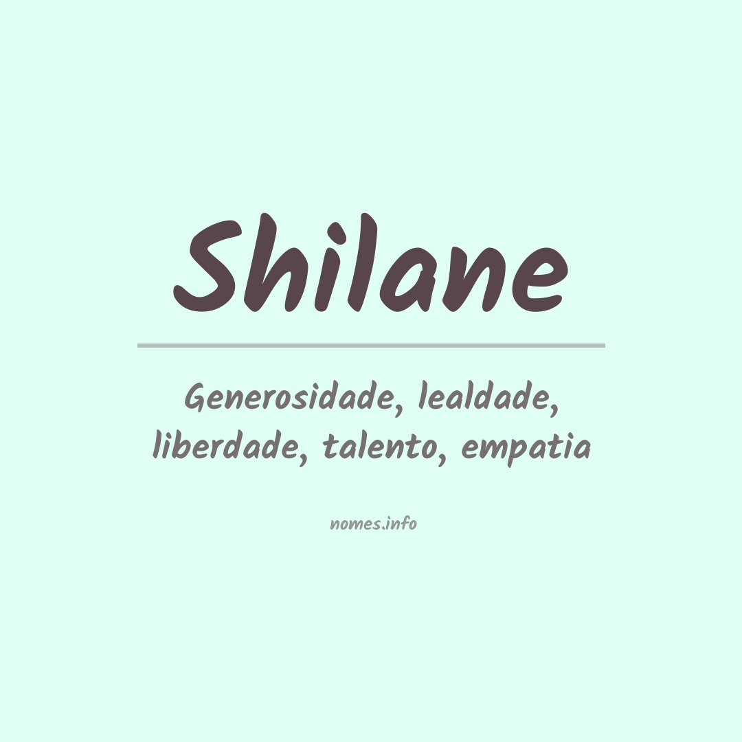 Significado do nome Shilane