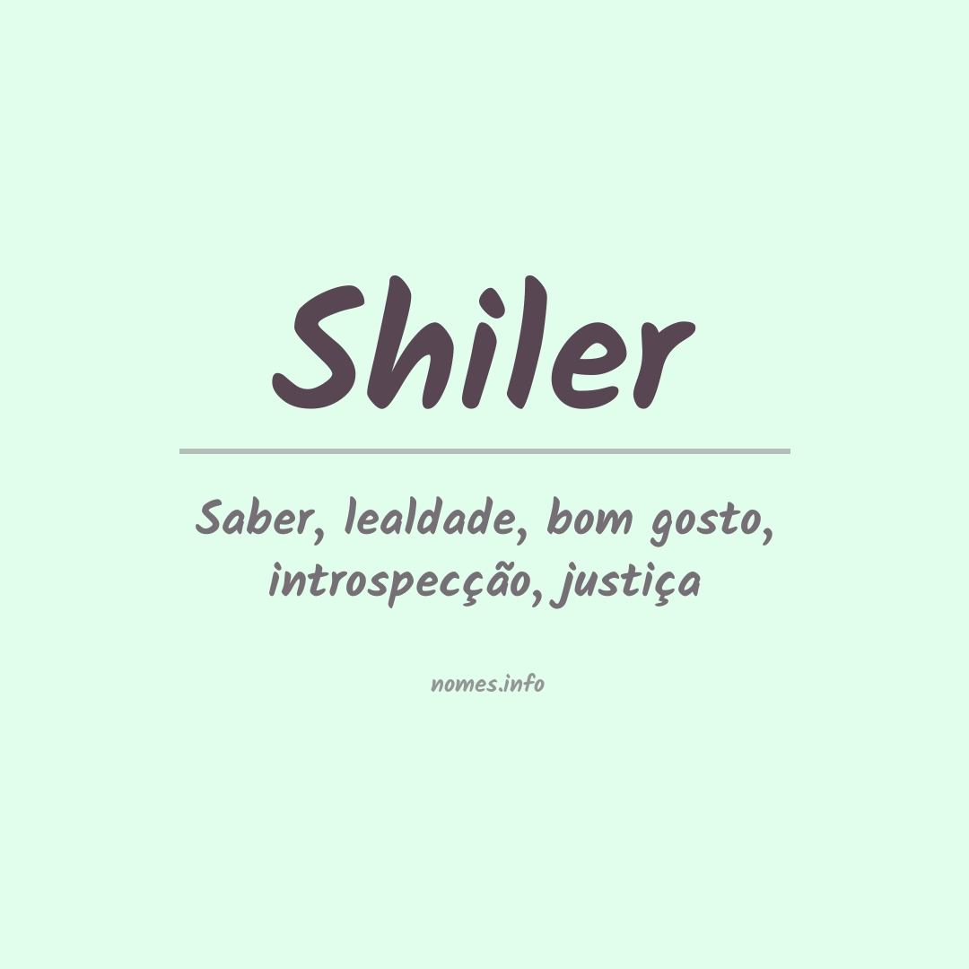 Significado do nome Shiler