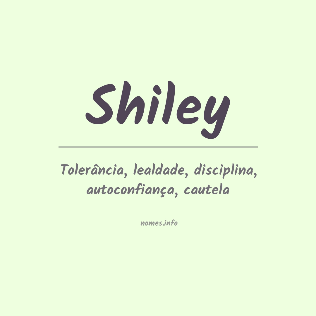 Significado do nome Shiley