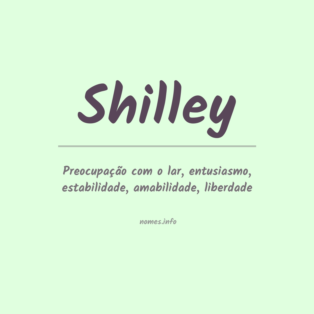 Significado do nome Shilley